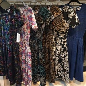 LuLaRoe Amelia dresses XXS lot